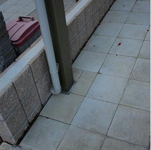 カーポート柱まわり仕上げ