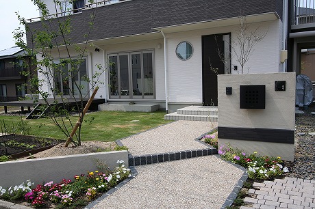 名古屋市外構施工例 和モダン