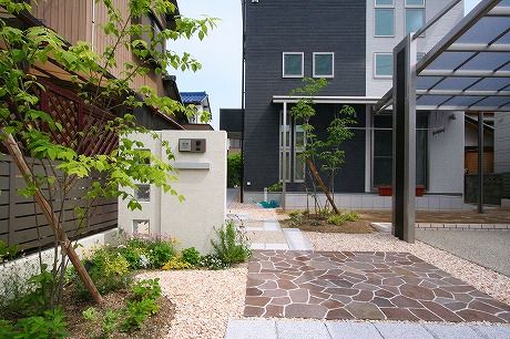 名古屋市外構施工例 和モダン