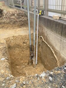 カーポートの基礎工事