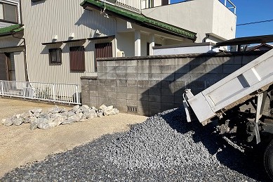 土砂宅配の現場